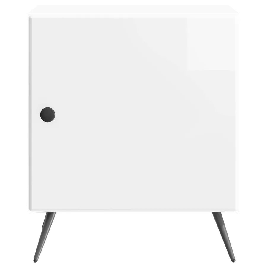 Cabinet de chevet 2 pcs Blanc brillant 43 x 34,5 x 50 cm - 7