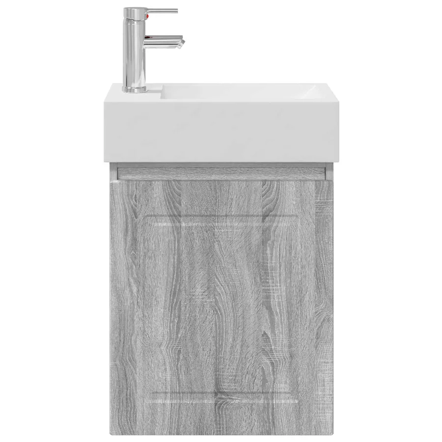 Meuble de salle de bain avec robinet Sonoma gris - 5