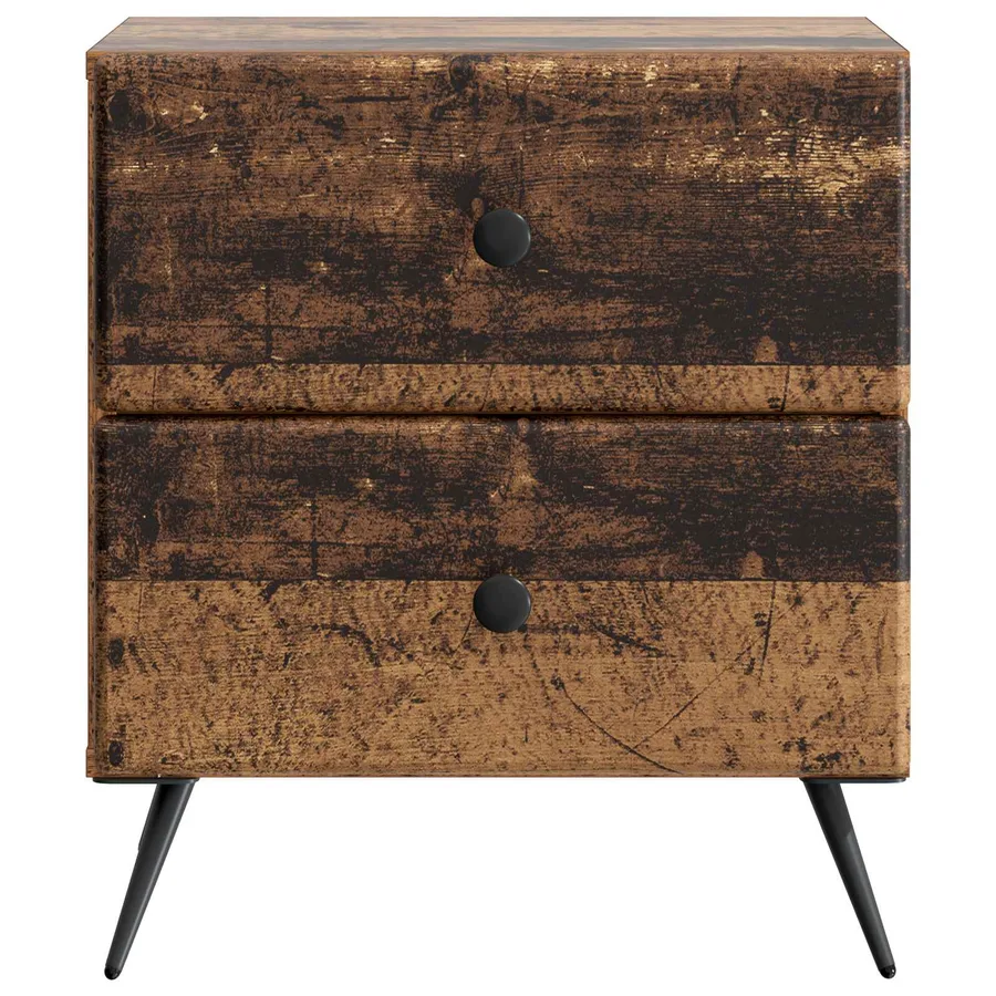 Cabinet de chevet avec tiroir Bois ancien 43 x 34,5 x 47,5 cm - 5