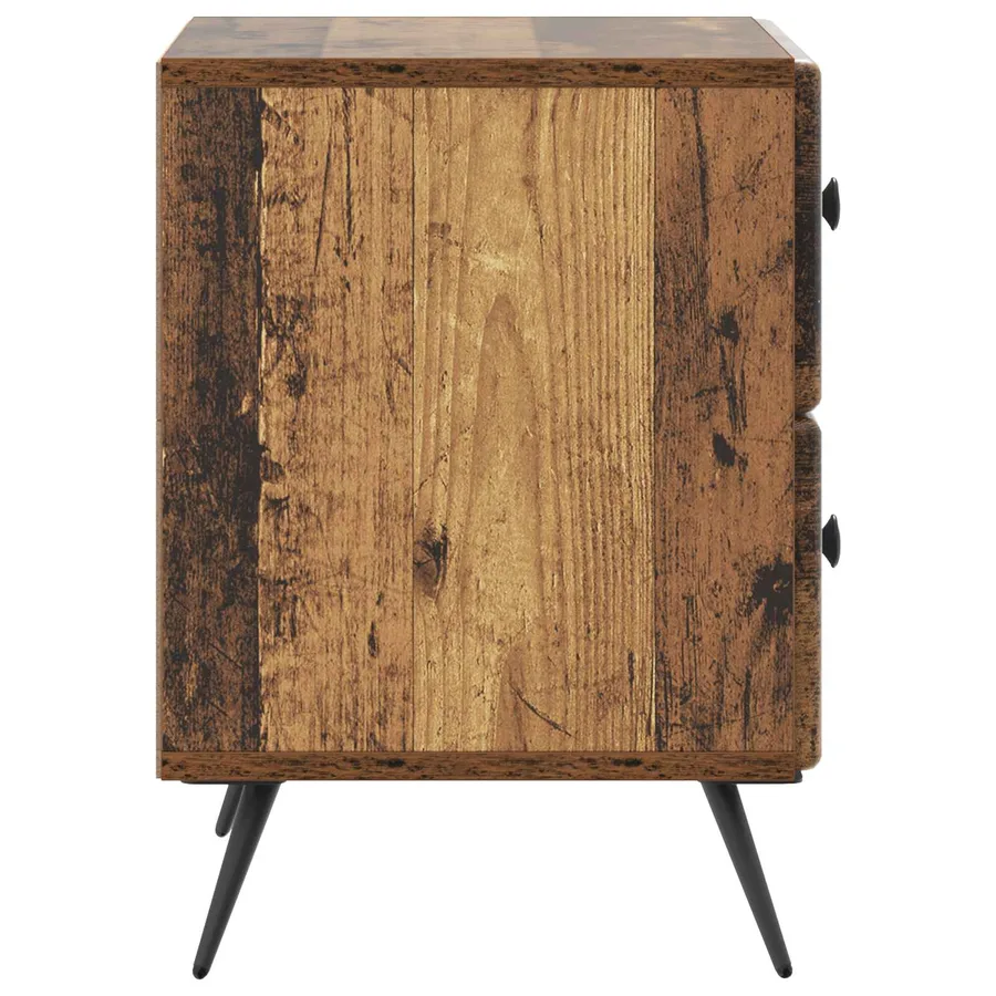 Cabinet de chevet avec tiroir Bois ancien 43 x 34,5 x 47,5 cm - 6