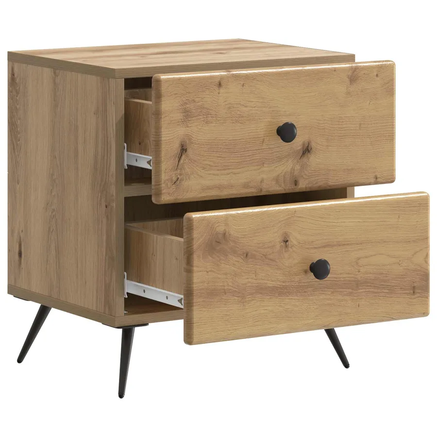 Cabinet de chevet Chêne artisanal 43 x 34,5 x 47,5 cm - 4