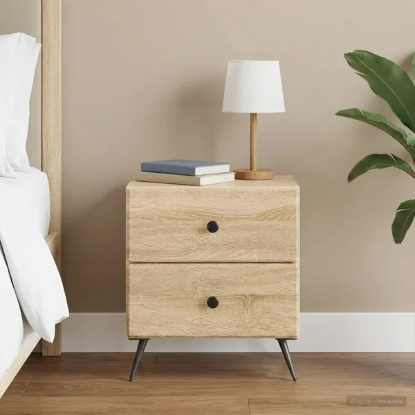 Cabinet de chevet avec tiroir Chêne Sonoma 43 x 34,5 x 47,5 cm