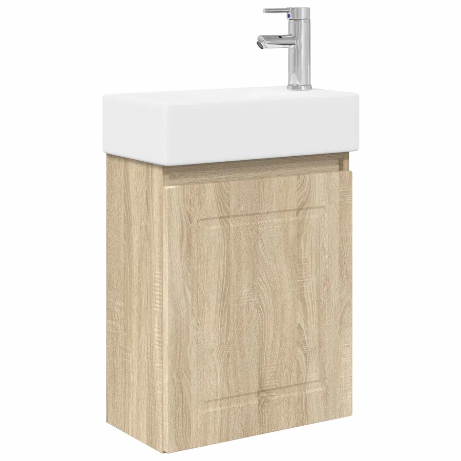 Meuble de salle de bain avec robinet Chêne Sonoma - 2