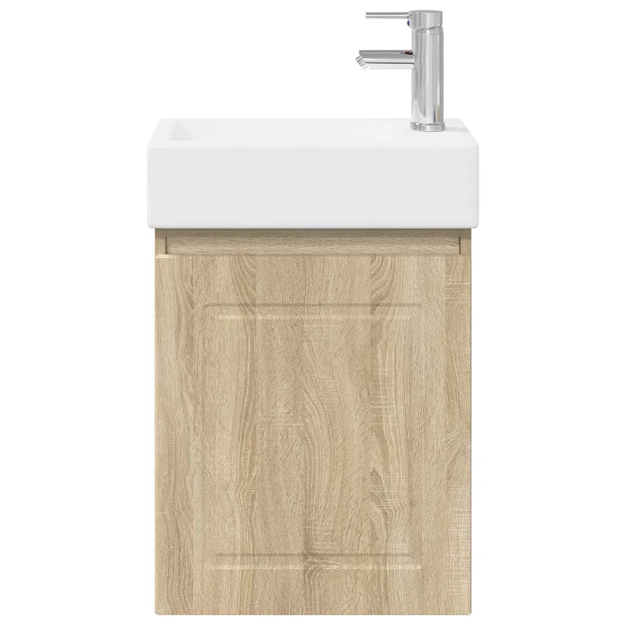 Meuble de salle de bain avec robinet Chêne Sonoma - 5