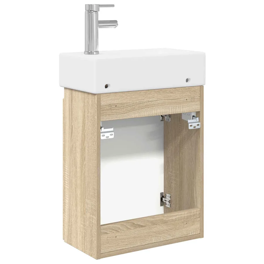 Meuble de salle de bain avec robinet Chêne Sonoma - 7