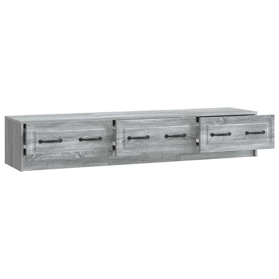 Meuble TV Sonoma gris 147 x 34,5 x 27 cm Bois d'ingénierie - 5