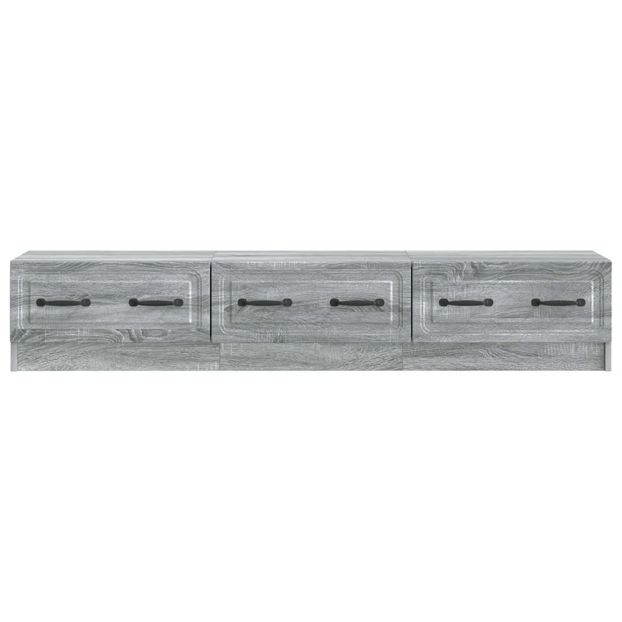 Meuble TV Sonoma gris 147 x 34,5 x 27 cm Bois d'ingénierie - 6