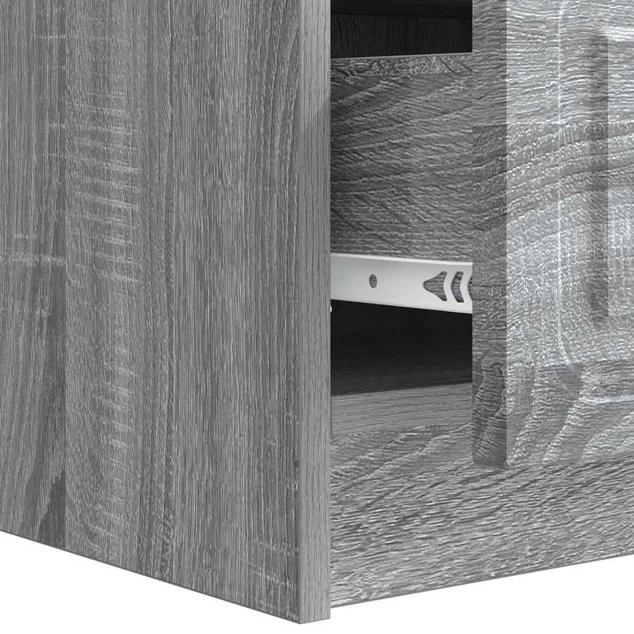Meuble TV Sonoma gris 147 x 34,5 x 27 cm Bois d'ingénierie - 9