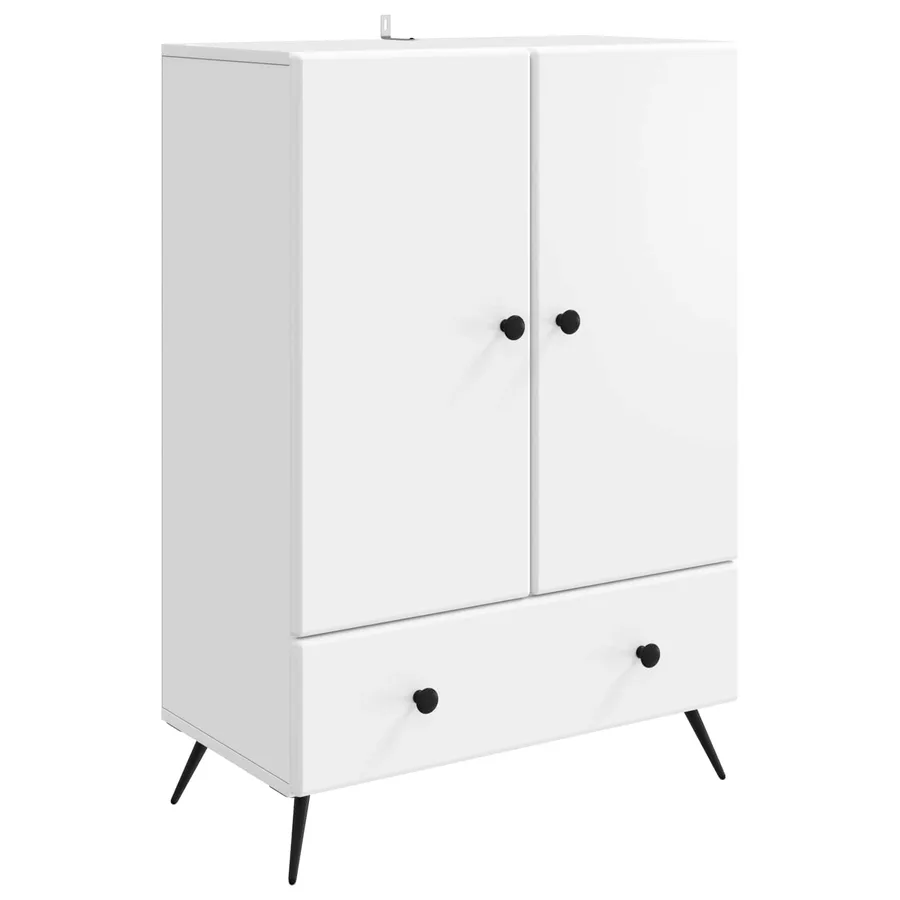 Buffet Blanc 66 x 34,5 x 95 cm Bois d'ingénierie - 2