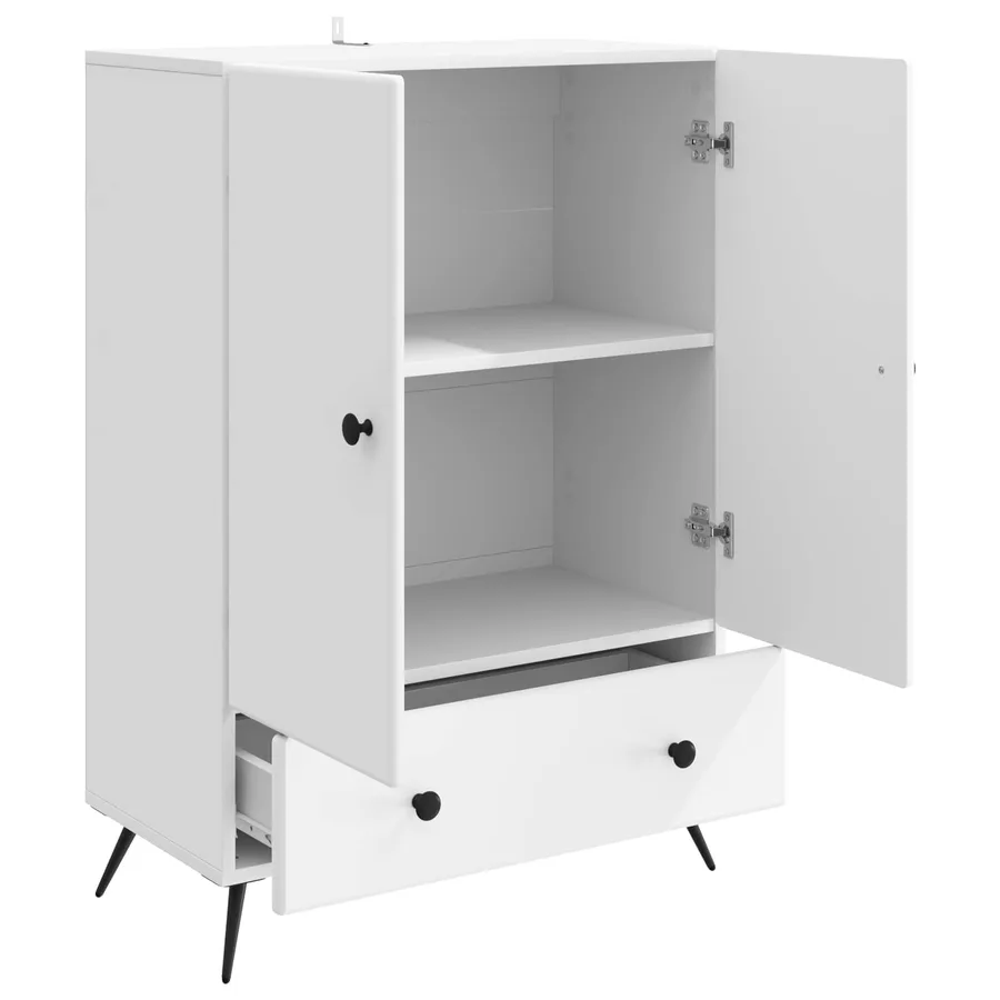 Buffet Blanc 66 x 34,5 x 95 cm Bois d'ingénierie - 4