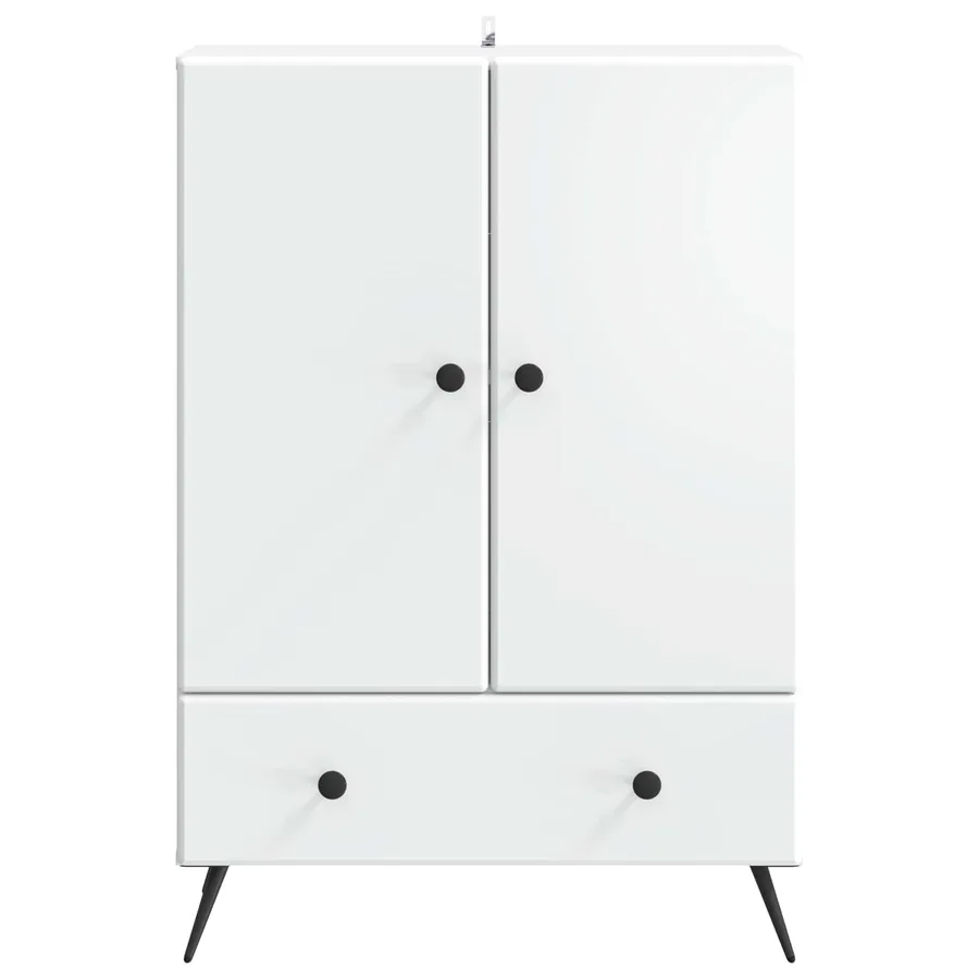 Buffet Blanc 66 x 34,5 x 95 cm Bois d'ingénierie - 5