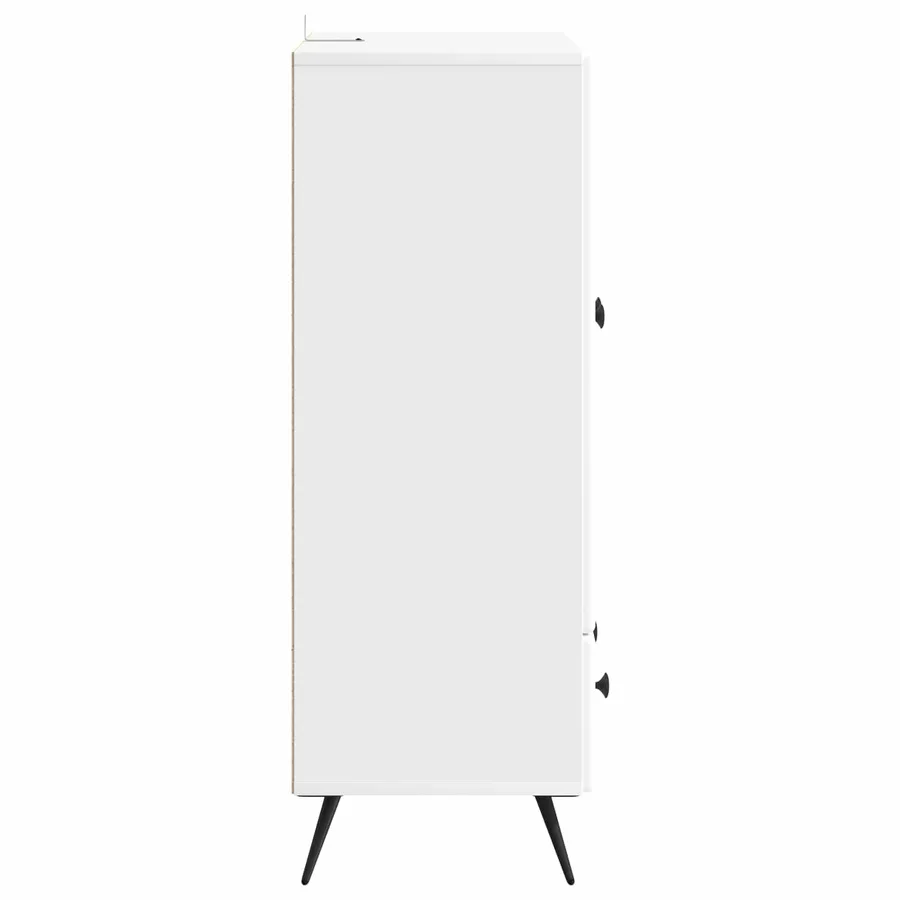 Buffet Blanc 66 x 34,5 x 95 cm Bois d'ingénierie - 6