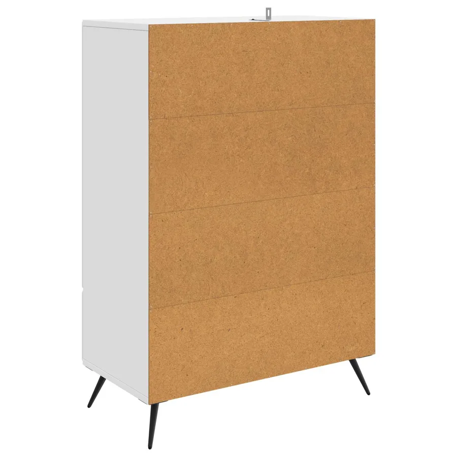 Buffet Blanc 66 x 34,5 x 95 cm Bois d'ingénierie - 7