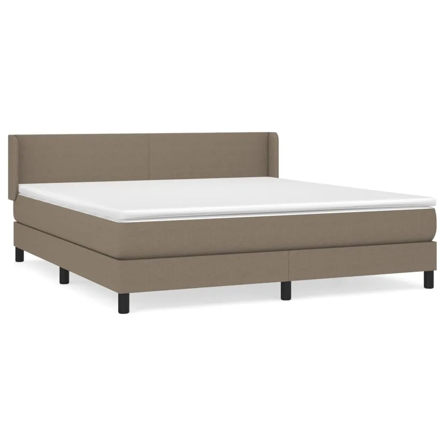 Sommier à lattes de lit avec matelas Taupe 180x200 cm Tissu - 2