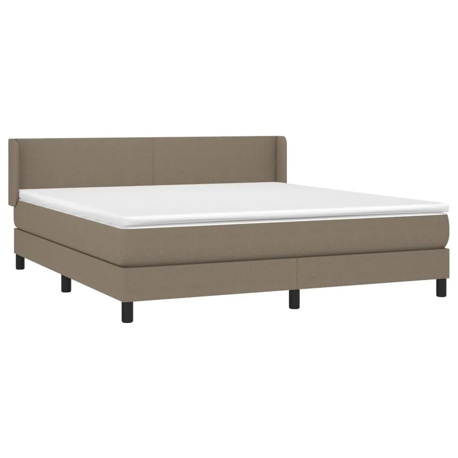 Sommier à lattes de lit avec matelas Taupe 180x200 cm Tissu - 3