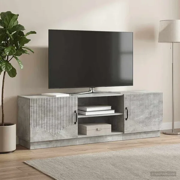 Meuble TV Gris béton 150 x 31 x 47 cm Bois d'ingénierie