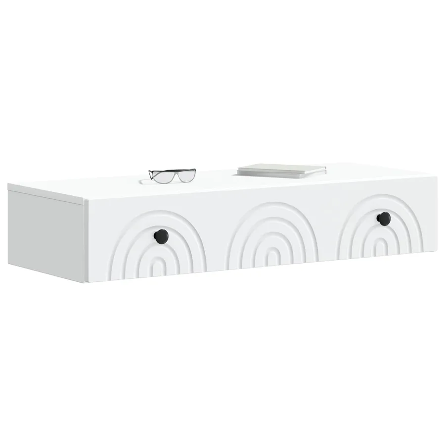 Table d'appoint murale Blanc 87,5 x 34,5 x 17 cm - 3