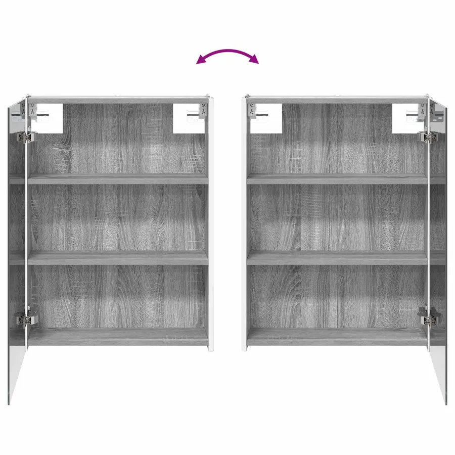 Ensemble d'armoire de salle de bain 5 pcs Sonoma gris - 12