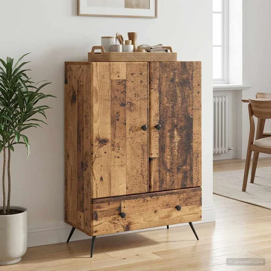 Buffet Bois ancien 66 x 34,5 x 95 cm Bois d'ingénierie