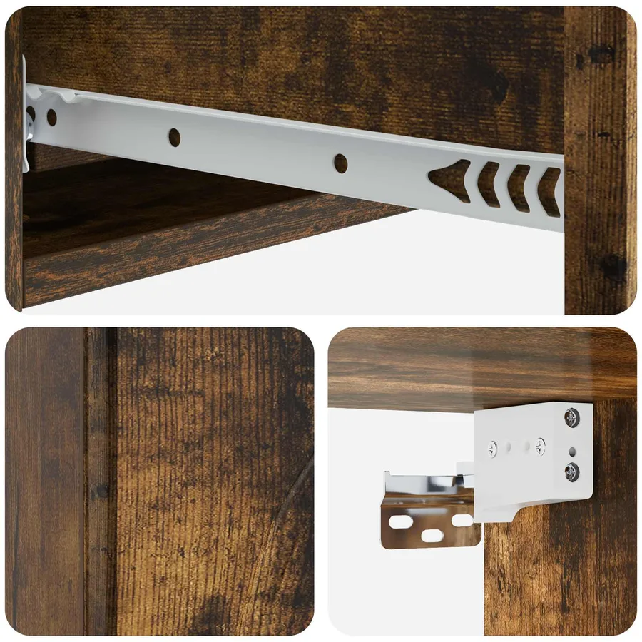 Table d'appoint murale Chêne fumé 87,5 x 34,5 x 17 cm - 8
