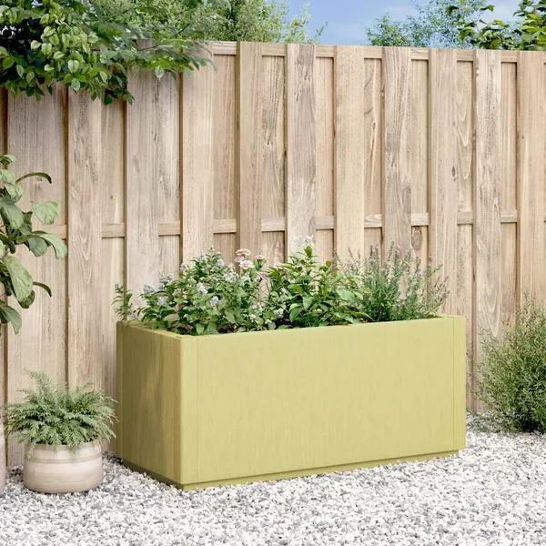 Boîte de fleurs de jardin Vert 80 x 36 x 35 cm PP
