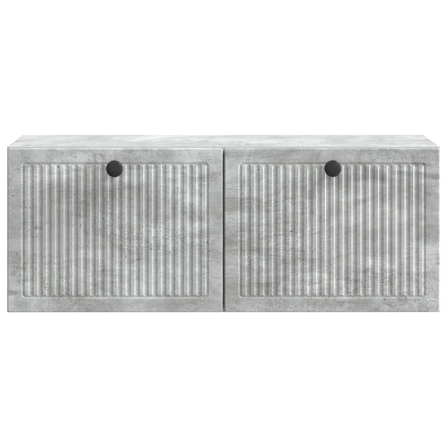 Meuble TV mural Gris béton 78,5 x 31 x 30 cm Bois d'ingénierie - 6