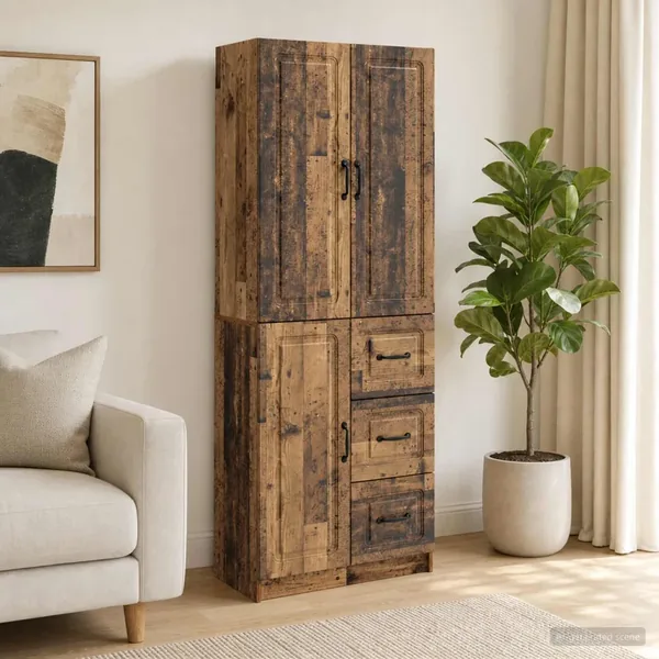 Ensemble de Meubles 2 pcs Bois ancien Bois d'ingénierie