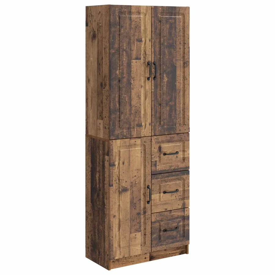 Ensemble de Meubles 2 pcs Bois ancien Bois d'ingénierie - 2