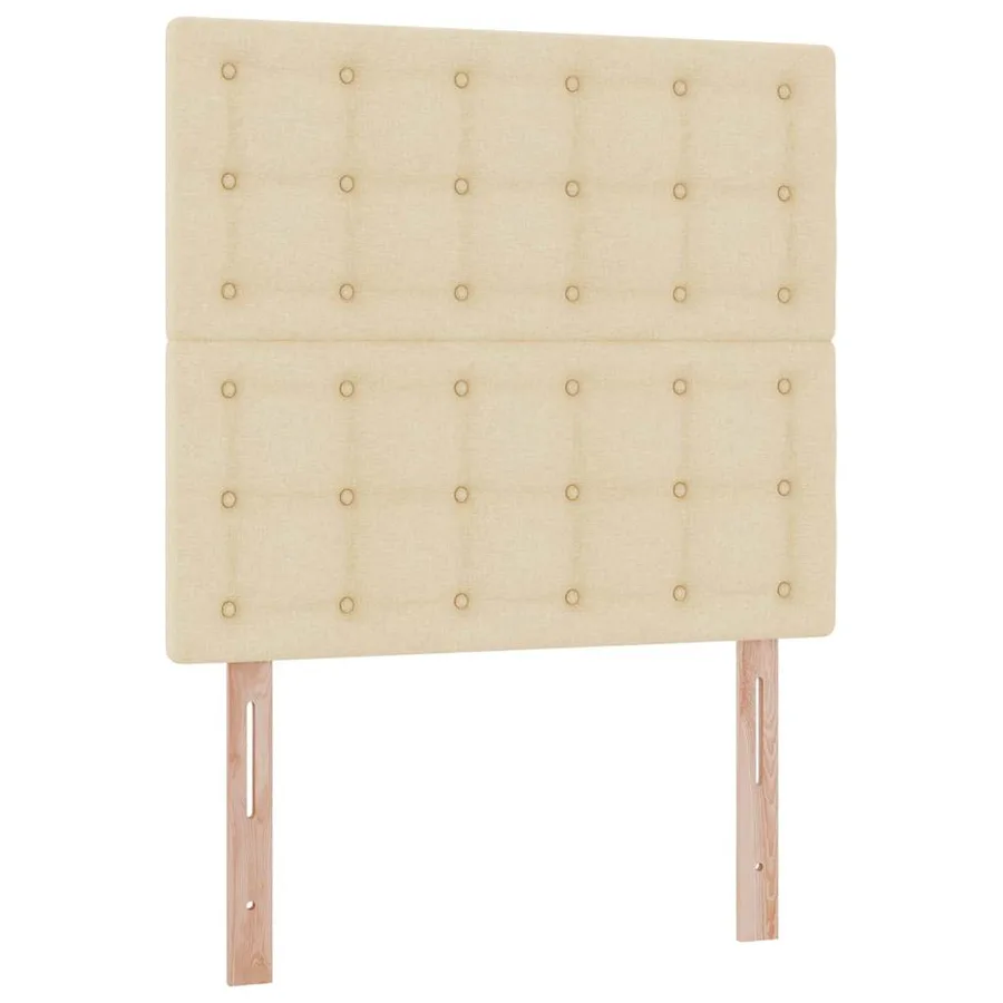 Lit de rangement LED avec matelas Crème 90 x 200 cm Tissu - 8
