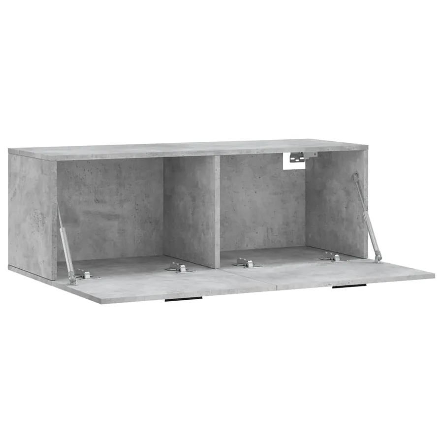 Armoire murale gris béton 100x36,5x35 cm bois d'ingénierie - 4