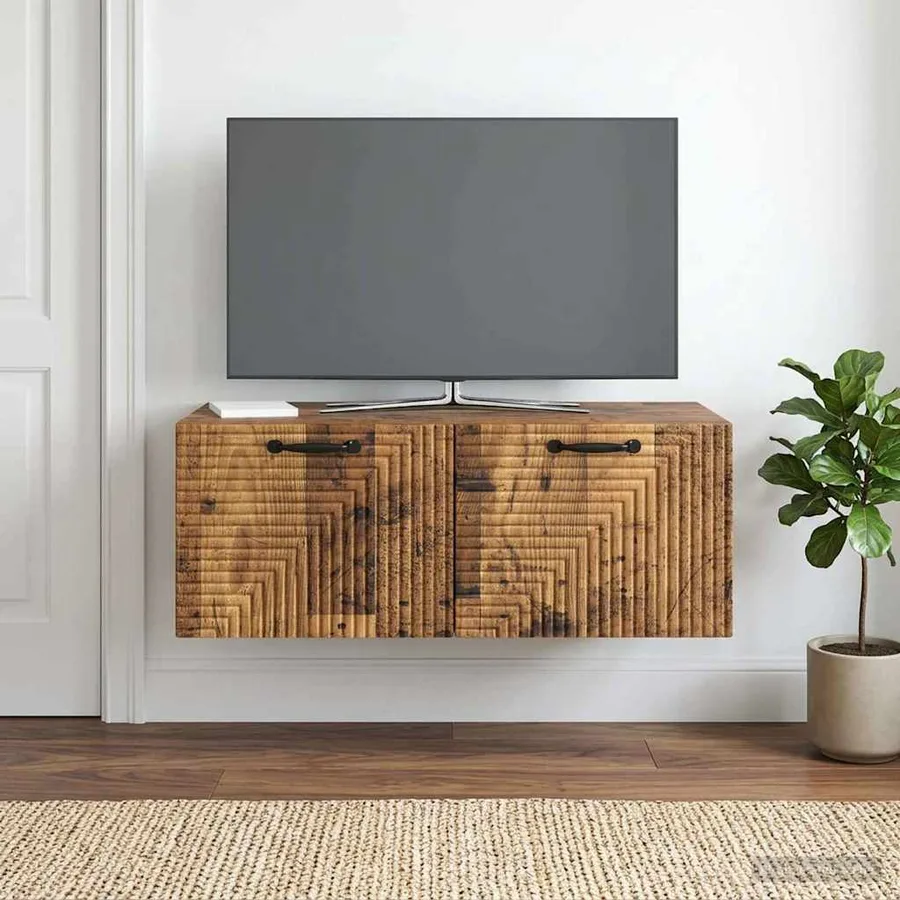 Meuble TV mural Bois ancien 78,5 x 41 x 30 cm Bois d'ingénierie - 4