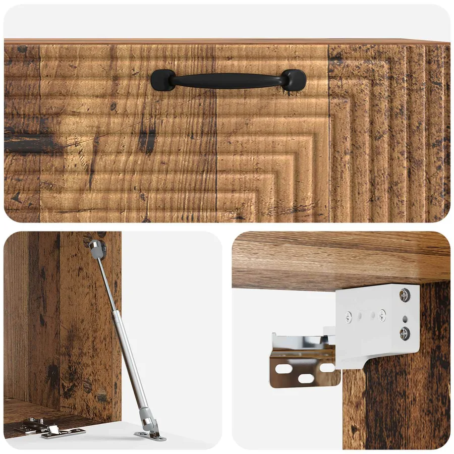 Meuble TV mural Bois ancien 78,5 x 41 x 30 cm Bois d'ingénierie - 9