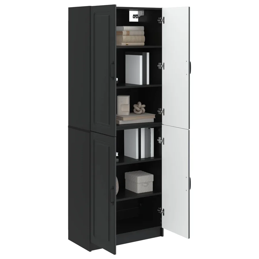 Ensemble de Meubles 2 pcs Noir Bois d'ingénierie - 3