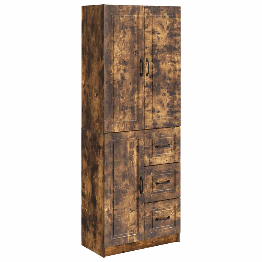 Ensemble de Meubles 2 pcs Chêne fumé Bois d'ingénierie - 2