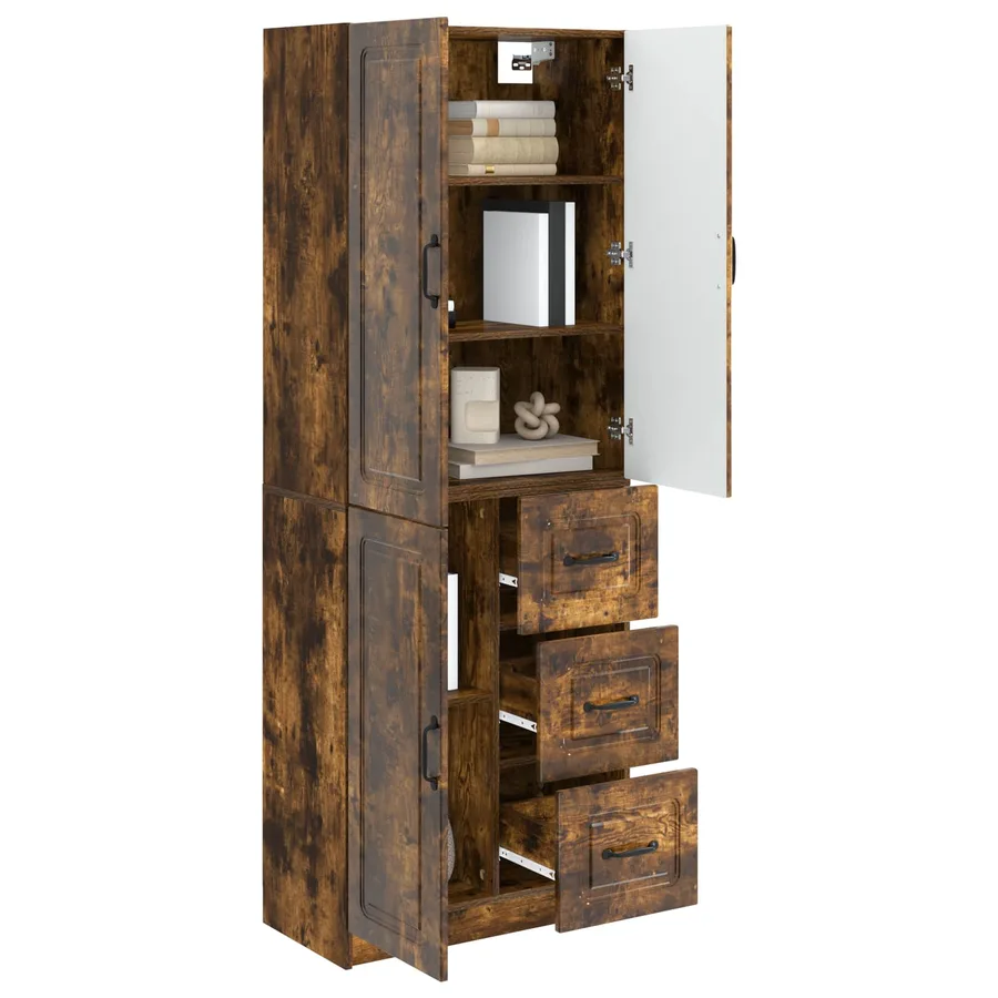 Ensemble de Meubles 2 pcs Chêne fumé Bois d'ingénierie - 3