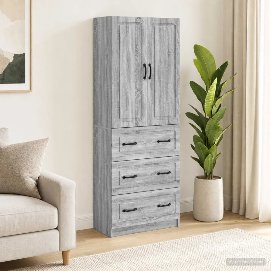 Ensemble de Meubles 2 pcs Sonoma gris 66 x 34,5 x 87 cm