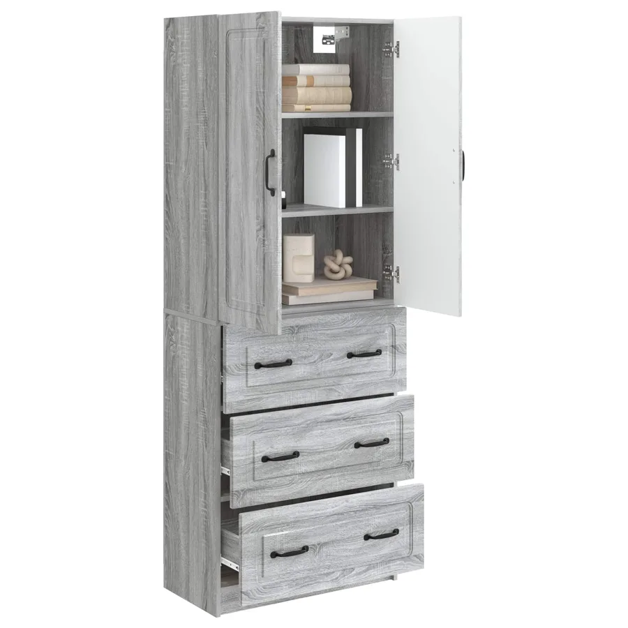 Ensemble de Meubles 2 pcs Sonoma gris 66 x 34,5 x 87 cm - 3