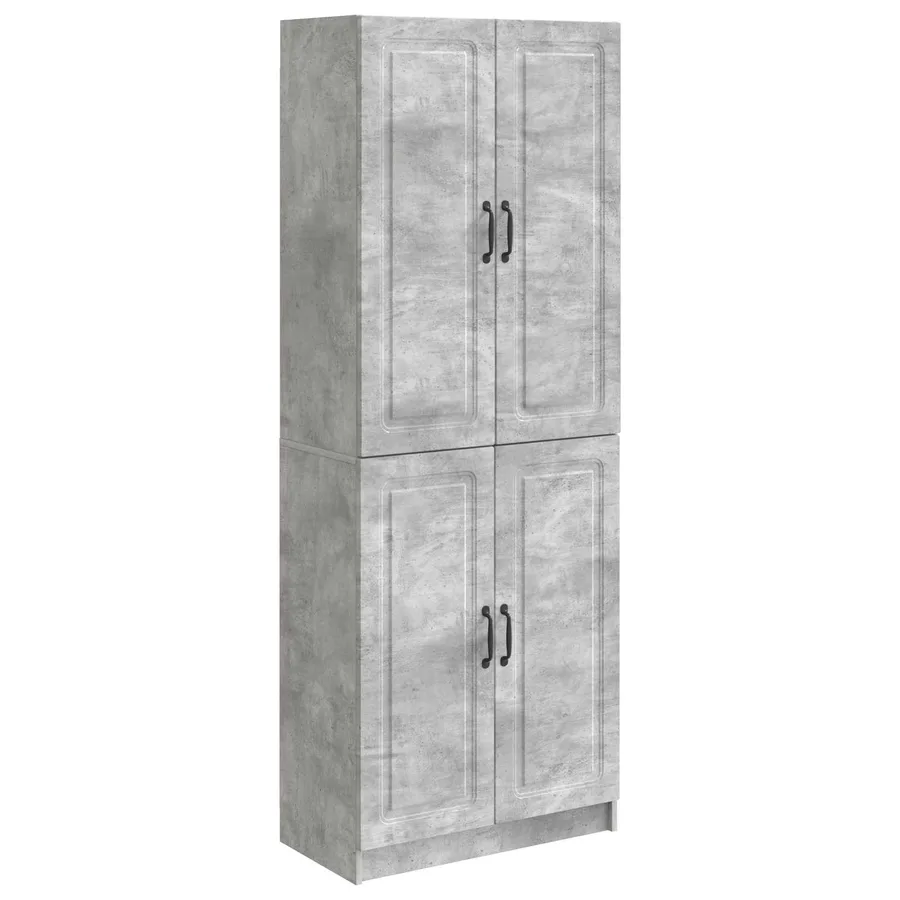 Ensemble de Meubles 2 pcs Gris béton Bois d'ingénierie - 2
