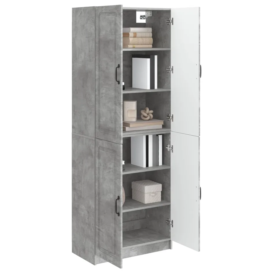 Ensemble de Meubles 2 pcs Gris béton Bois d'ingénierie - 3