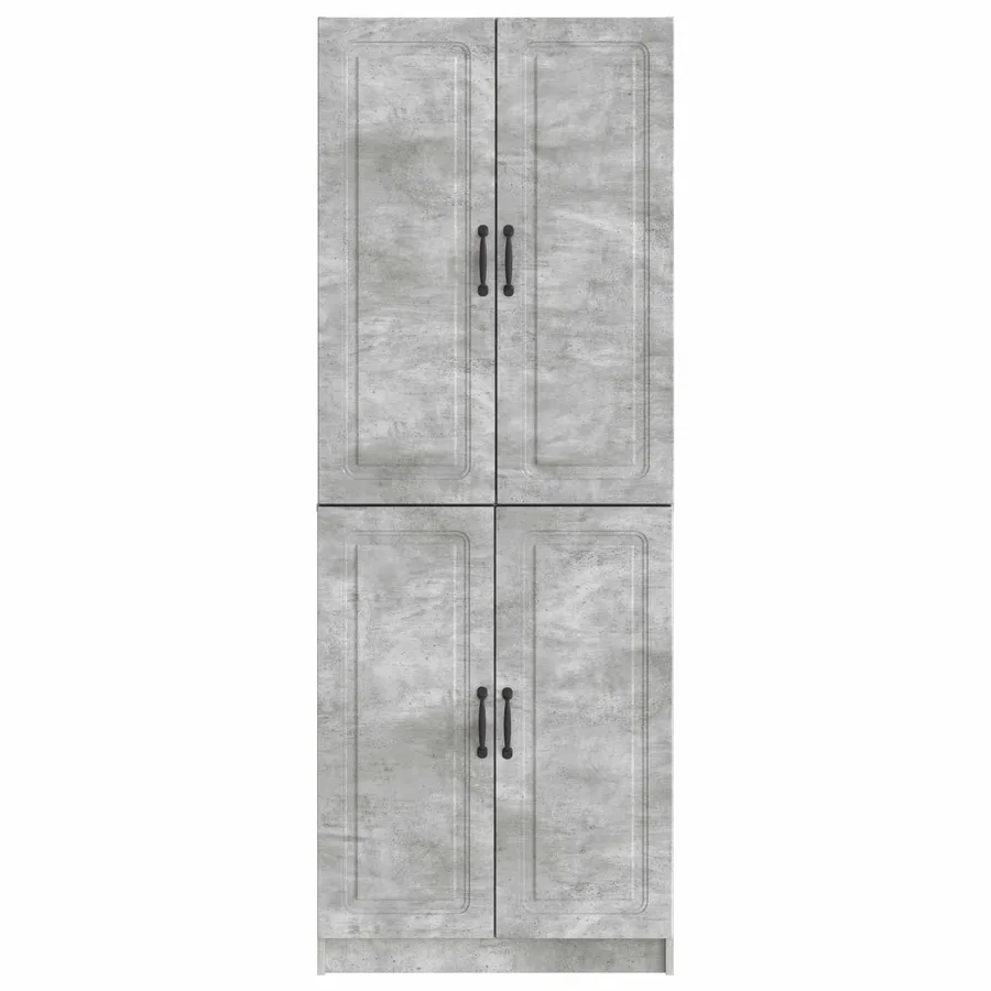 Ensemble de Meubles 2 pcs Gris béton Bois d'ingénierie - 5