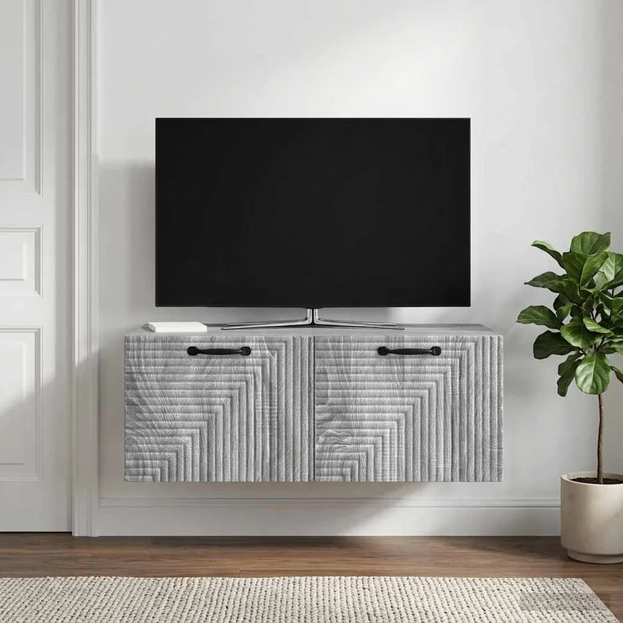Meuble TV mural Sonoma gris 78,5 x 41 x 30 cm Bois d'ingénierie