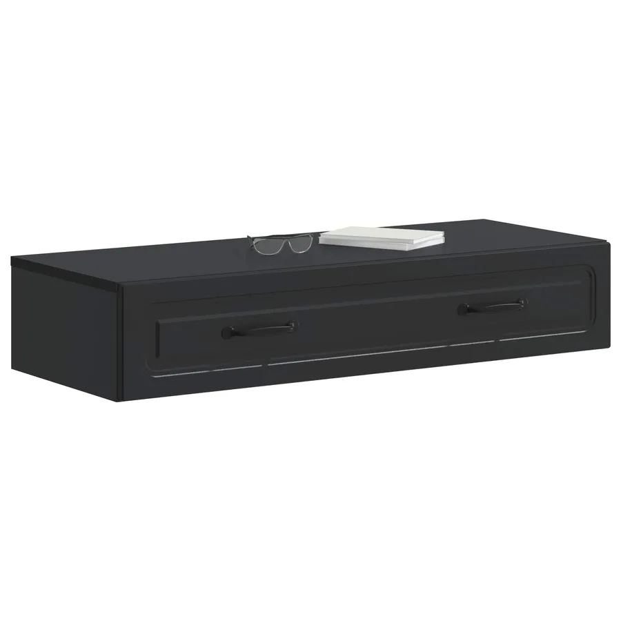 Table d'appoint murale Noir 87,5 x 34,5 x 17 cm - 3