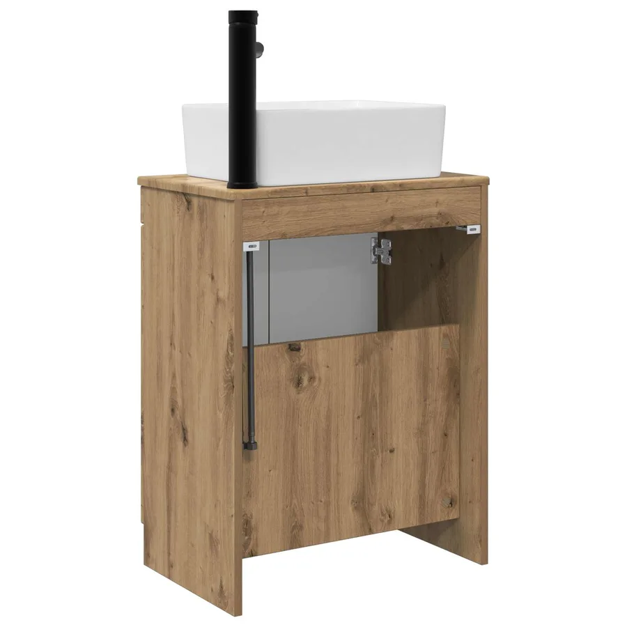 Meuble de salle de bain avec évier Chêne artisanal - 6