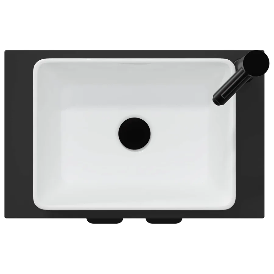 Meuble de salle de bain avec évier Noir 54 x 35 x 83 cm - 7