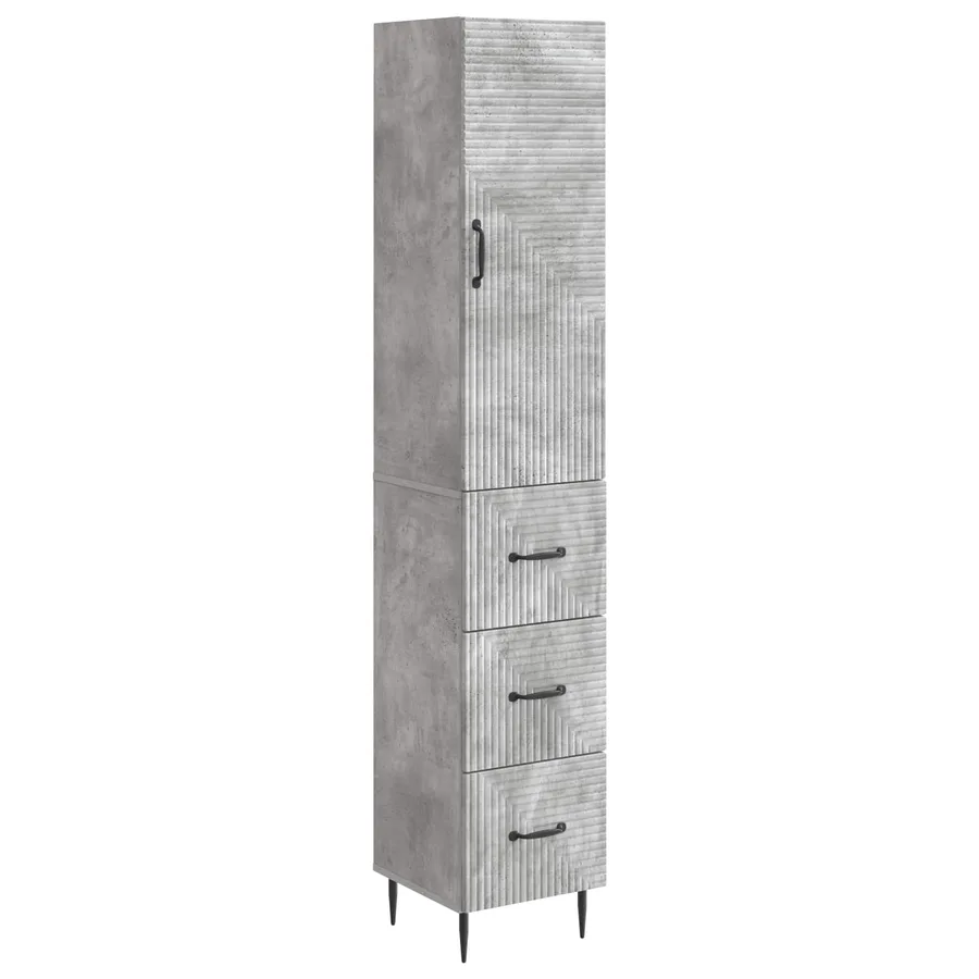 Ensemble de Meubles 2 pcs Gris béton 33 x 34,5 x 90 cm - 2