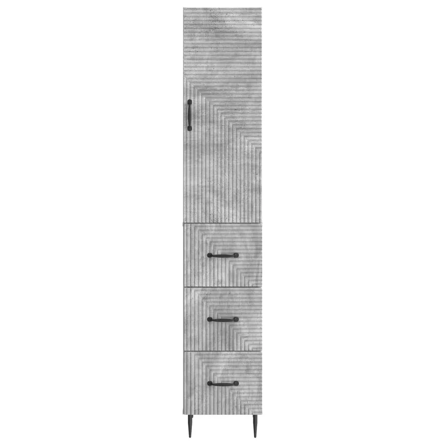 Ensemble de Meubles 2 pcs Gris béton 33 x 34,5 x 90 cm - 5