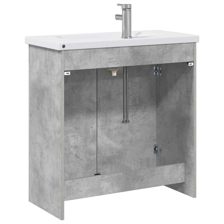 Ensemble de mobilier de salle de bain Gris béton - 7