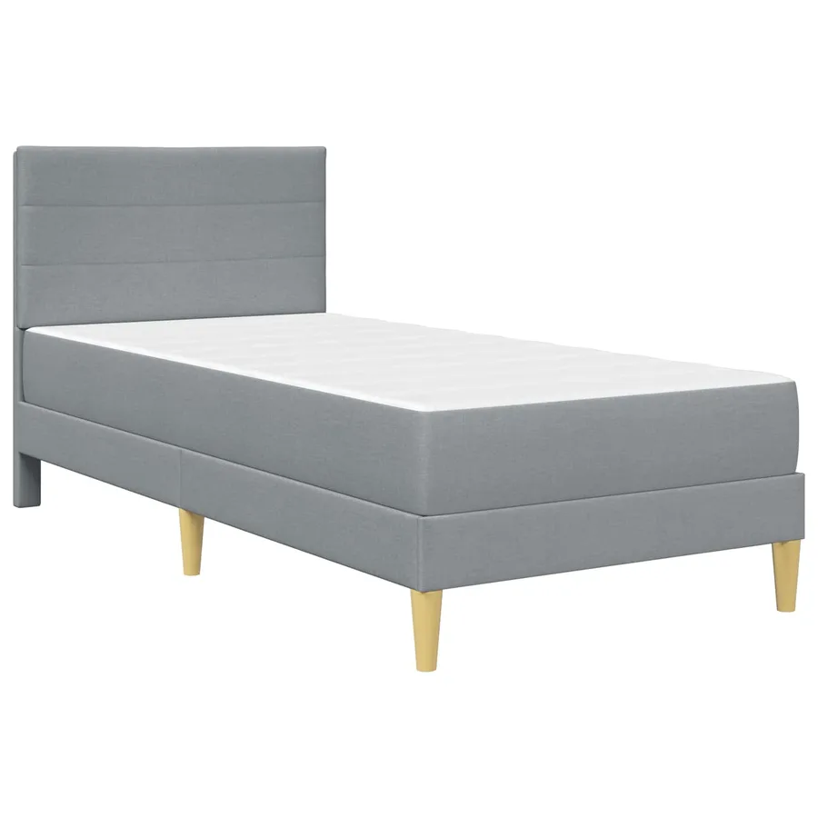 Cadre de lit Gris clair 90 x 190 cm Polyester - 3