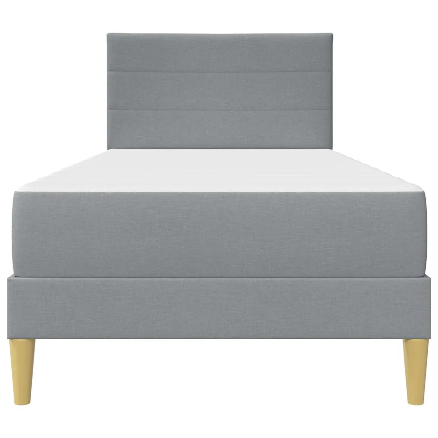 Cadre de lit Gris clair 90 x 190 cm Polyester - 6