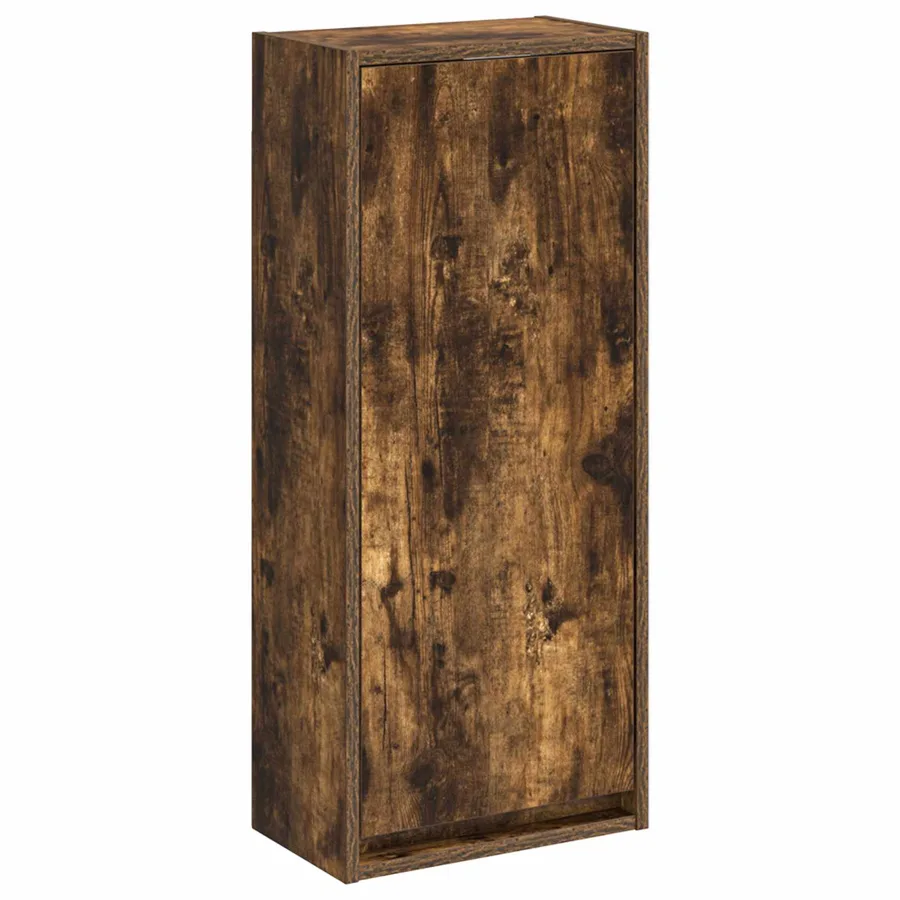 Meuble de lavabo mural Chêne fumé 35 x 20 x 81 cm - 2